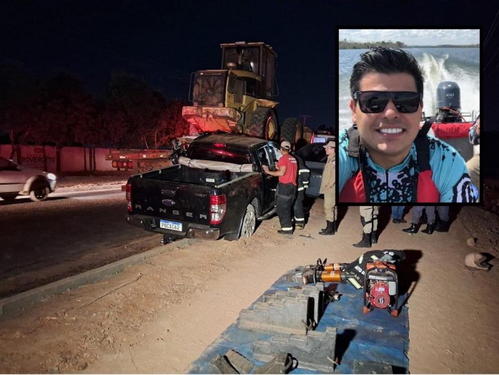 Acidente entre carreta e caminhonete mata sobrinho de ex-prefeita de Sinop 