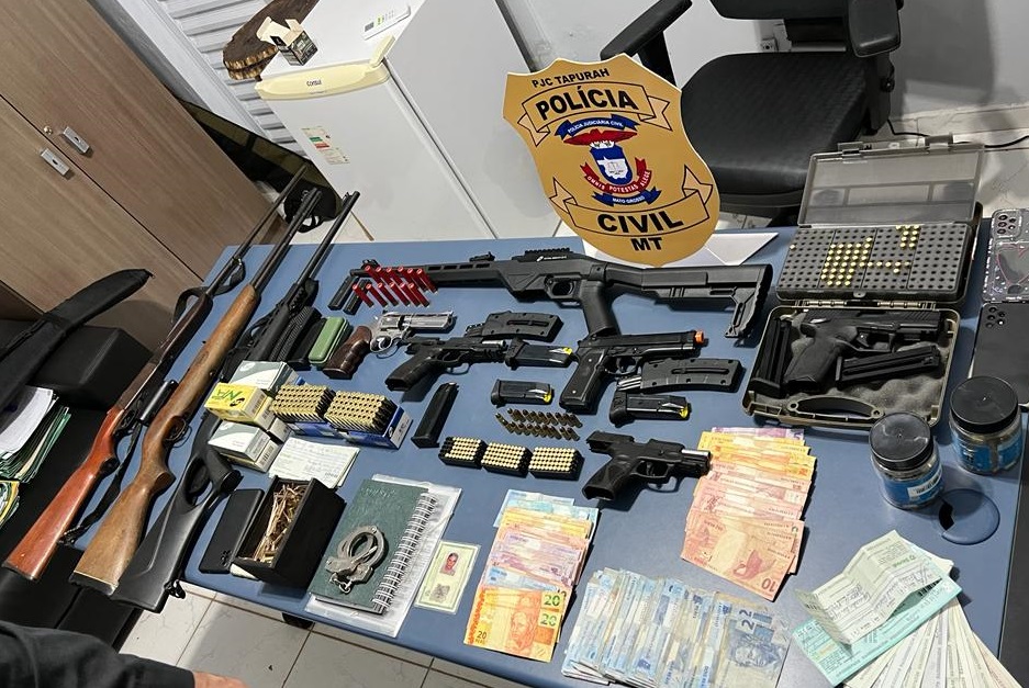 Quadrilha especializada em extorsão de comerciantes e venda ilegal de armas de fogo é presa no interior 