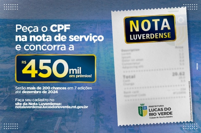Aplicativo da Nota Luverdense está disponível para contribuintes