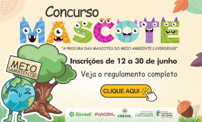 Resultado do concurso Mascotes do Meio Ambiente será divulgado dia 11 de agosto