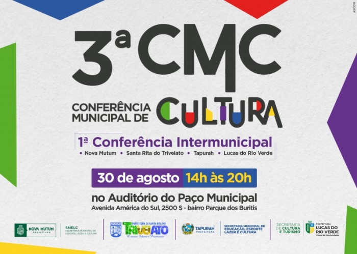 3ª Conferência Municipal de Cultura será no dia 30 de agosto