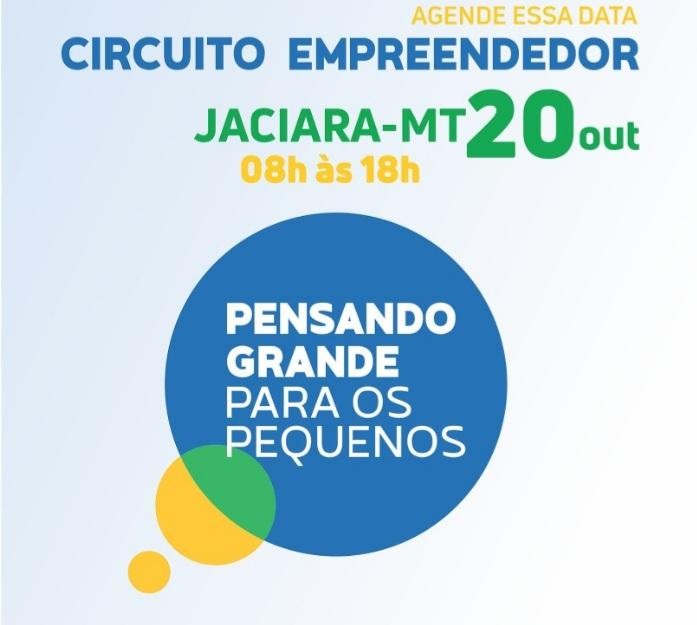 Região Sul de Mato Grosso receberá 8ª edição do Circuito Empreendedor