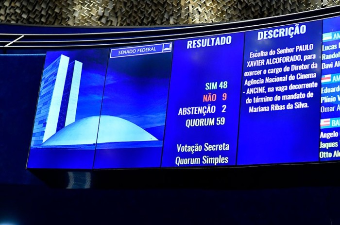 Plenário aprova indicação de Paulo Xavier Alcoforado para diretoria da Ancine