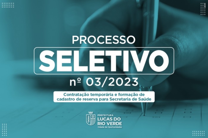 Inscrições para Processo Seletivo da Saúde terminam no domingo (17)