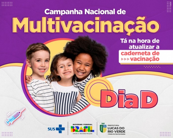 Campanha Nacional de Multivacinação será realizada nos dias 22 e 23 de setembro