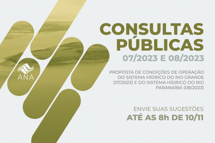 Consultas públicas sobre condições de operação dos sistemas hídricos do rio Grande e do rio Paranaíba recebem contribuições a partir desta quarta-feira (27)
