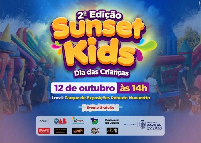 2ª Sunset Kids acontece no dia 12 de outubro em Lucas do Rio Verde