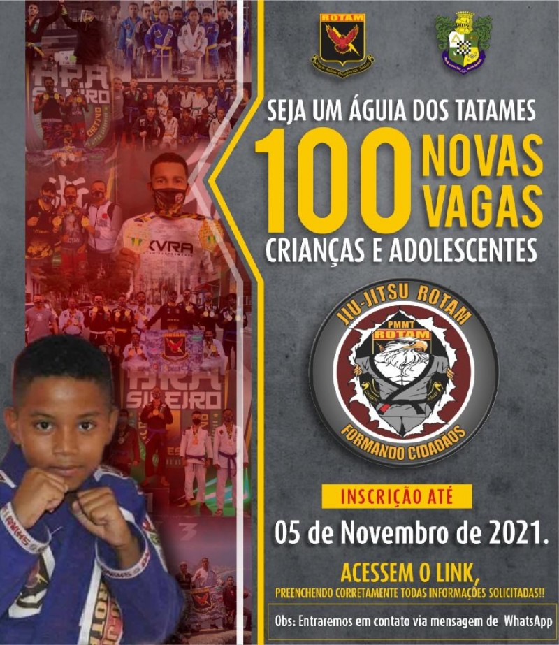 Projeto social da PM “Jiu-Jitsu Rotam” abre 100 vagas para novos alunos
