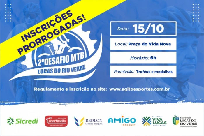 Inscrições para 2ª Etapa de MTB estão prorrogadas até amanhã (12)