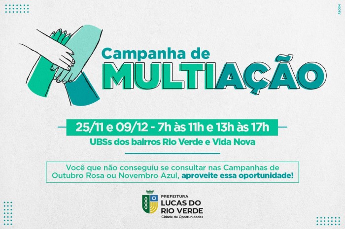 Campanha de Multiação da saúde será realizada neste sábado (25)