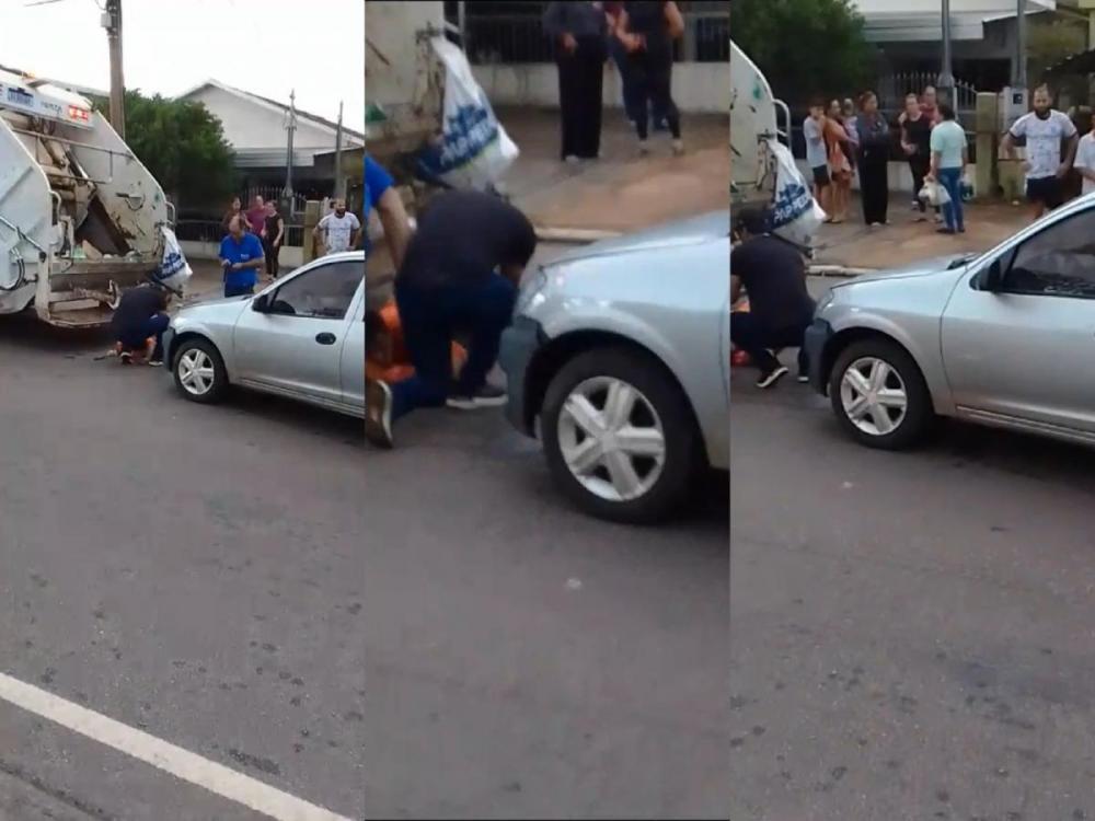 Motorista bêbado atropela e quebra pernas de gari em avenida do interior 