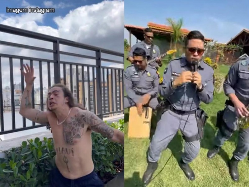 Apresentação do projeto ‘Sextou do Corpo Musical da PM’ conquista fãs do comediante Whindersson Nunes