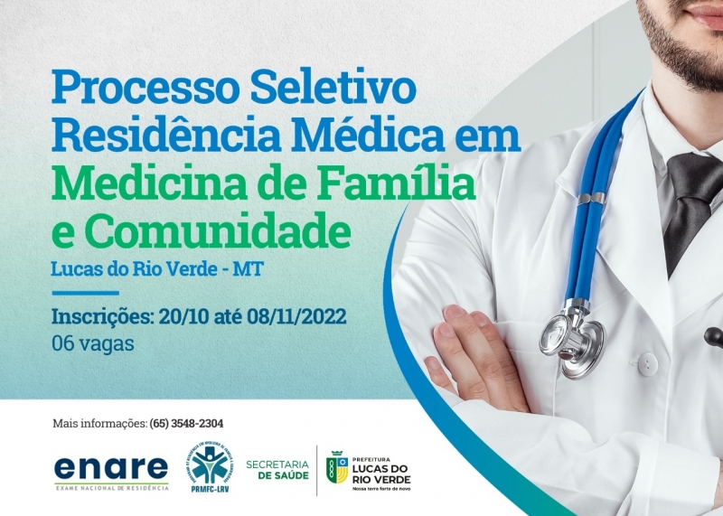 Inscrições para o seletivo de residência médica terminam nesta segunda-feira (08/11)