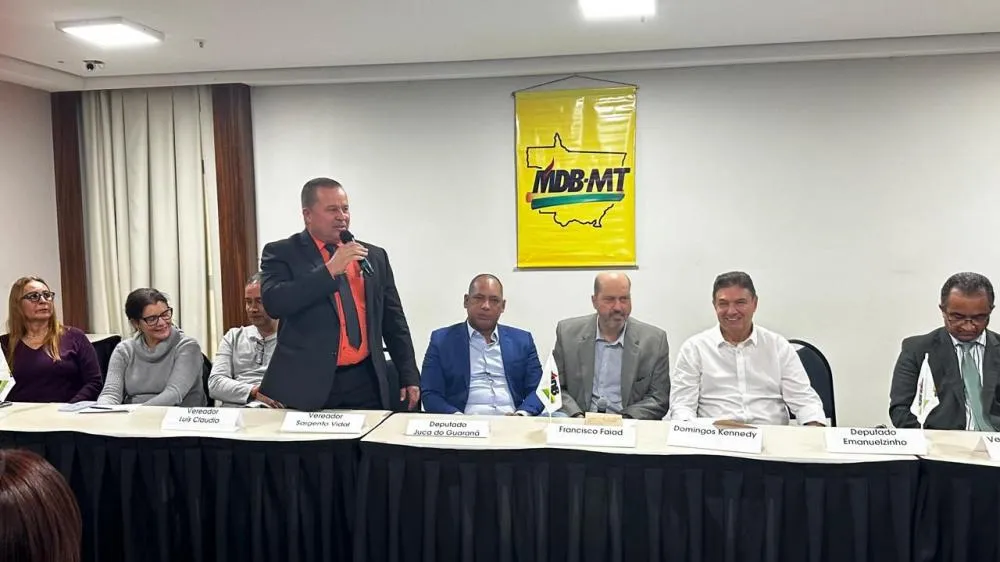 Vidal participa do lançamento da pré-candidatura de Domingos Kennedy pelo MDB à Prefeitura de Cuiabá