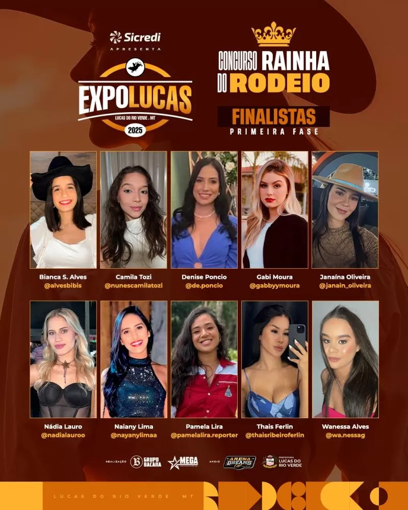 Emoção, Tradição e Beleza: Concurso Rainha do Rodeio será destaque na abertura da EXPOLUCAS 2025