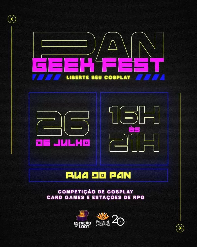 Pantanal Shopping realiza Pan Geek Fest em celebração ao Dia do Cosplay neste sábado 