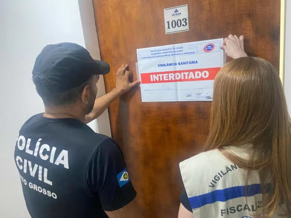 Clínica de estética e empresa de ambulância são interditados pela vigilância sanitária em Cuiabá