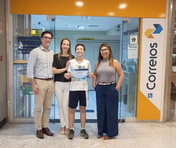 Estudante de Cuiabá recebe prêmio de R$ 2,3 mil pelo 1º lugar na fase estadual do 54º Concurso Internacional de Cartas