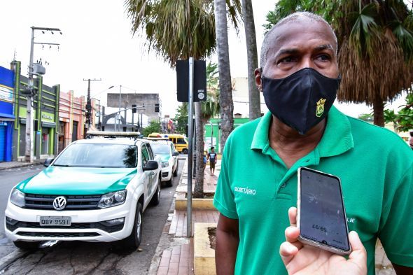 Prefeitura de Cuiabá e Polícia Militar realizam operação preventiva para desobstrução das calçadas na região central