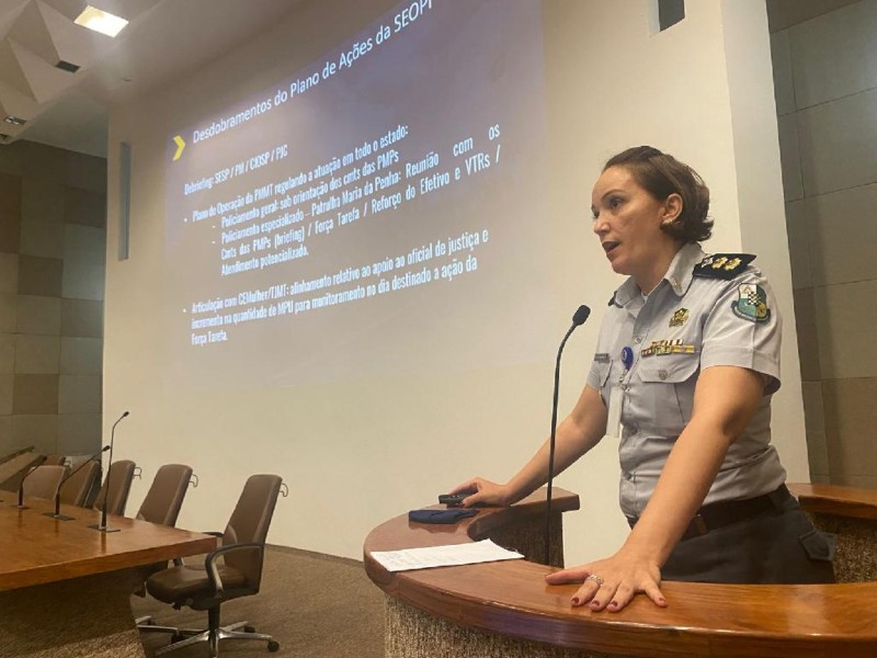 Polícia Militar de Mato Grosso participa do Debriefing Operação Nacional Maria da Penha do Ministério da Justiça