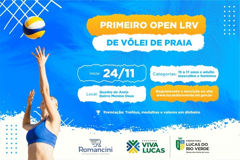 Open LRV de Volêi de Praia teve inscrições prorrogadas na categoria adulto