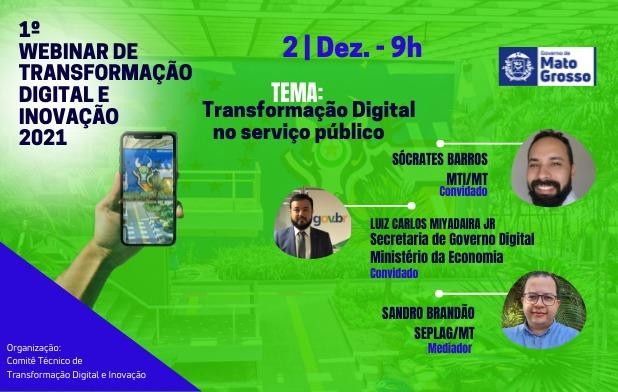 Transformação Digital no serviço público é tema de Webinar