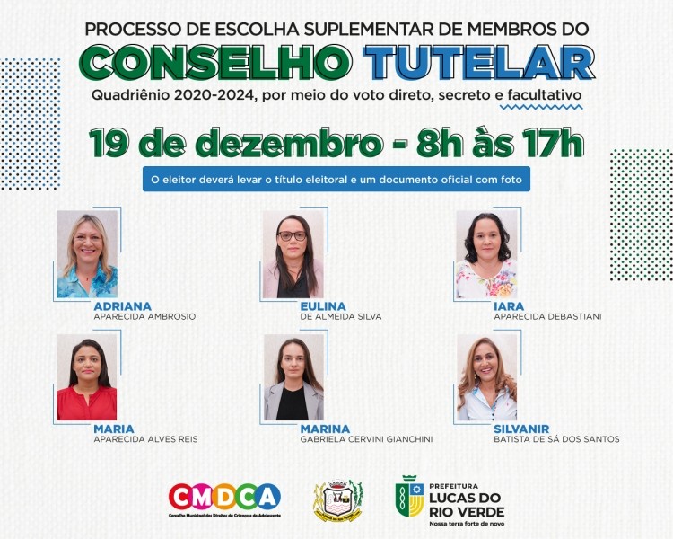 Eleição para escolha de Conselheiros Tutelares será dia 19 de dezembro