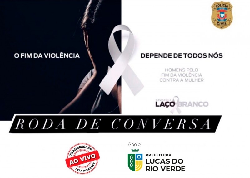 Campanha do Laço Branco terá roda de conversa sobre tema nesta segunda-feira (06)
