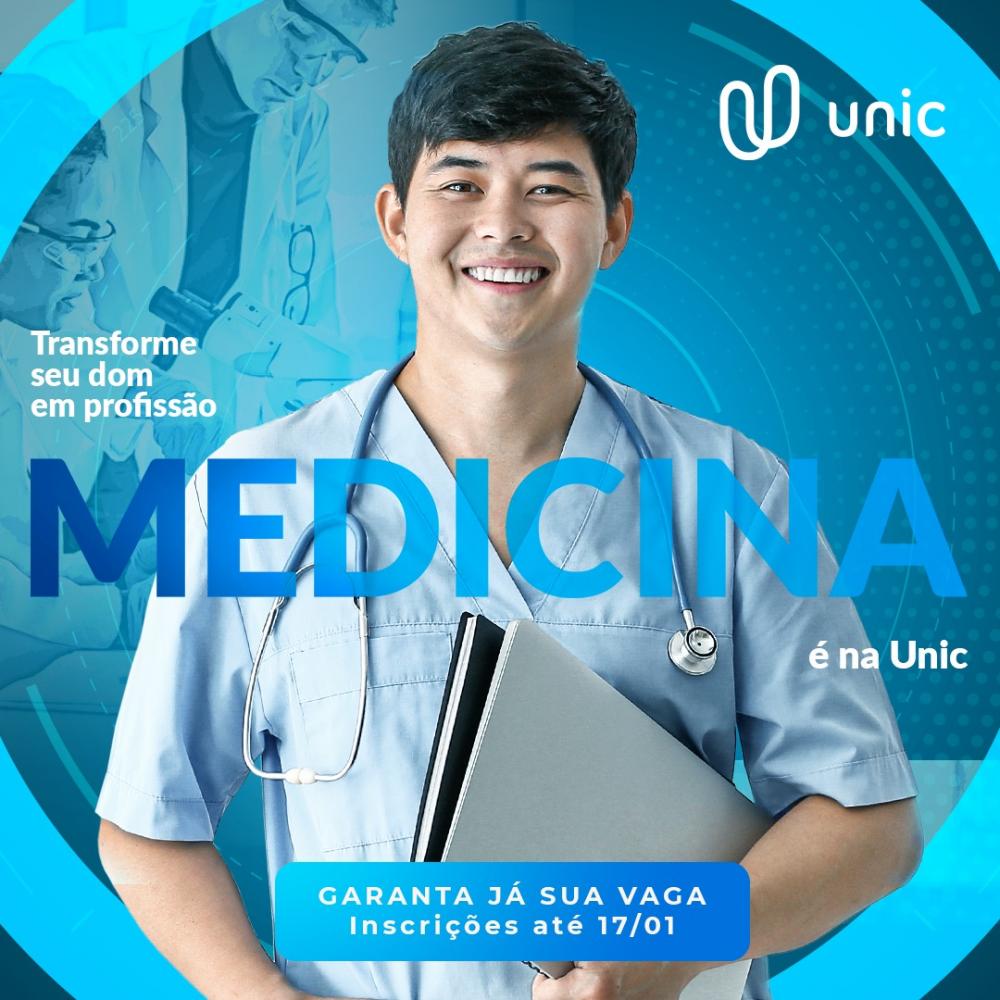 Inscrições para o vestibular de Medicina da Unic (2022/1) vão até 17/01
