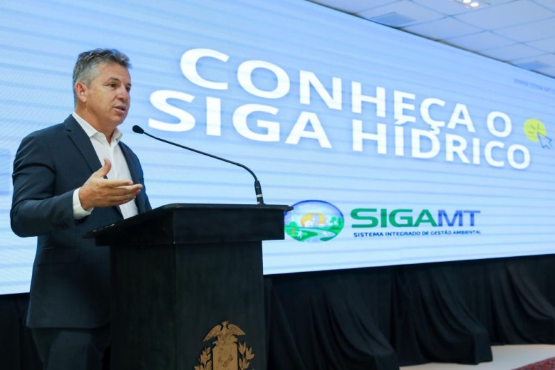 Governador lança sistema de autorização para uso da água 100% digital em MT