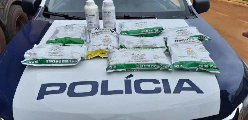 Suspeito é preso pela PM contrabandeando 10 toneladas de defensivos agrícolas importados do Paraguai